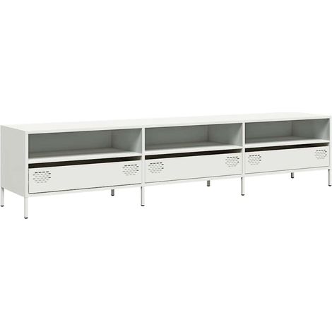 Maison Exclusive - TV-Schrank Weiß 202x39x43,5 cm Kaltgewalzter S