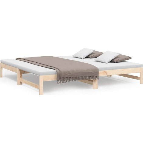 Maison Exclusive - Sofá cama extraíble madera maciza de pino 2x(8 (1/5)