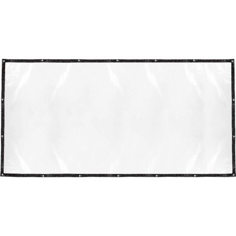 Bâche transparente imperméable avec œillets, résistante, en PVC, pour plantes de terrasse - 150 x 300 cm - Noire (1/5)