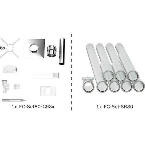 Bosch Abgas-Standardpaket Bopa FC11 S, Schacht starr, DN 80/125, 10m, RLU