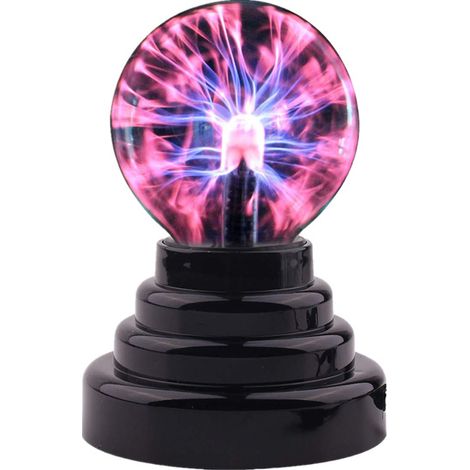 Lampe plasma boule trois pouces tactile avec alimentation USB ou batterie deco pour chambre cadeau pour Noel et Saint Valentin
