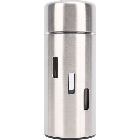 Dispensateur de Condiments Multifonction en Acier Inoxydable 304, Boîte de Stockage et Doseur avec Couvercle pour Sel, Sucre et Poudre (1/4)