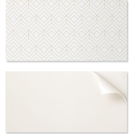 Panel de pared de vinilo autoadhesivo de 100x50 cm con estampado geom茅trico de rombos.