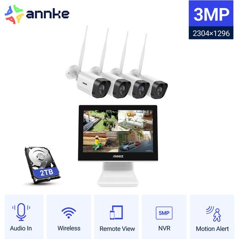 ANNKE 3MP Outdoor HD Security Camera System with Motion Detection Smart IR IP66 (1/5)