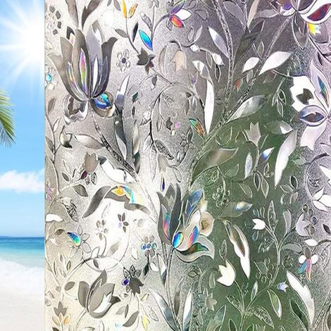 Pellicola per finestre per la privacy, 70 x 200 cm, termoisolante, termoregolatrice, oscurante, con protezione UV, per uso domestico, marca Tulip. (1/5)