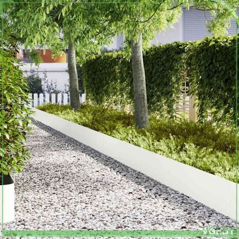 Bordure de jardin - ABI - 10 pcs - Acier laminé à froid - Blanc - 100 x 0,05 x 30 cm (1/5)