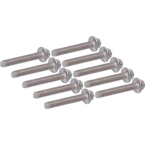 Lot de 10 vis à tête hexagonale à bride en acier inoxydable 304, accessoires M5, 10/12/16/20/25/30/35/40 mm, M5x35 (1/5)