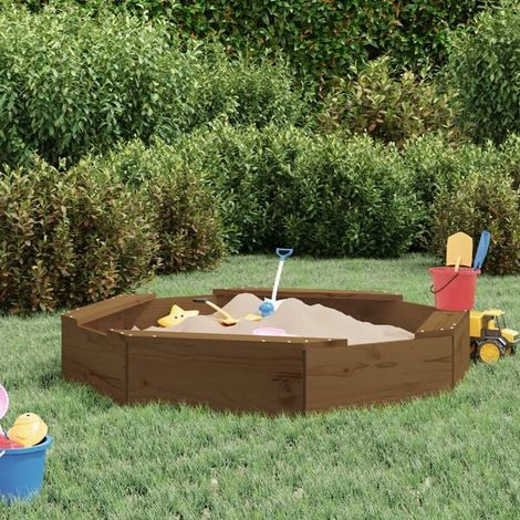 Bac à sable enfant : Bac à sable avec sièges carré bois de pin massif jeu extérieur enfant, aire de jeu jardin, balançoire enfant , pour jardin, usage domestique , enfant 3-8 ans (1/5)