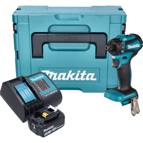 Makita DDF 083 SF1J Akku Bohrschrauber 18 V 40 Nm 1/4'' Brushless + 1x Akku 3,0 Ah + Ladegerät + Makpac