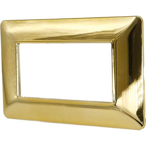 Placchetta per interruttore a 4 posti oro lucido cassetta 504 compatibile con btcino matix supporto cover (1/2)