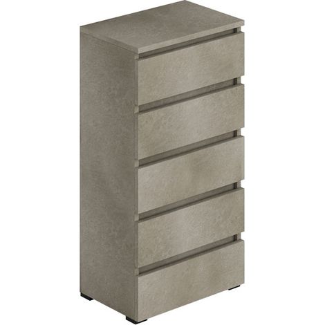 Cassettiera argilla con 5 cassetti in legno nobilitato. (1/2)