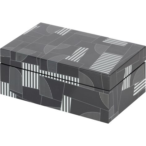 Schwarzgraue MDF-Box 20X12X8 Cm (1/5)