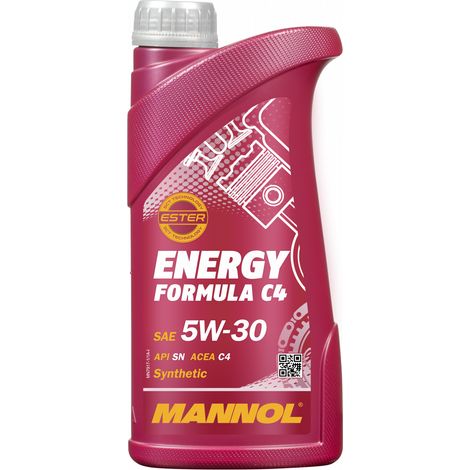 Mannol – Huile moteur Energy Formula C4 5W-30 MN79171 – 1 litre – Compatible Renault RN0720 – Technologie Low SAPS pour moteurs essence et diesel