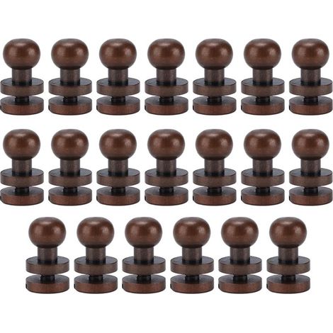 Rivets à Tête Ronde en Bronze Rouge 8x7mm - Clous de Décoration pour Bagages, Bijoux et Accessoires de Quincaillerie (1/3)