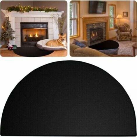 Feuerfeste Kaminmatte 102 x 50 cm, geeignet für feuerfeste Kamine, feuerfeste Matte für Innen- und Außenkamine, Fiberglas (1/4)