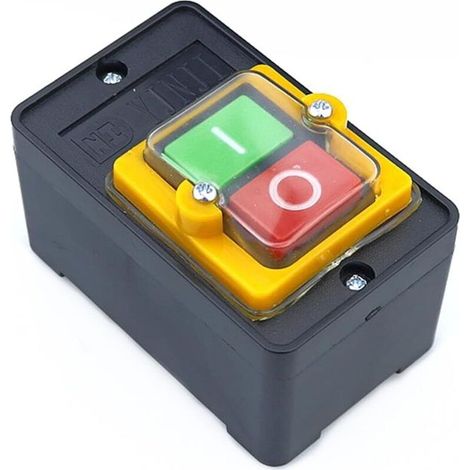 Interruptor pulsador impermeable, 10A, 250V, 380V, adecuado para máquinas de corte, taladros de banco y motores de conmutación.