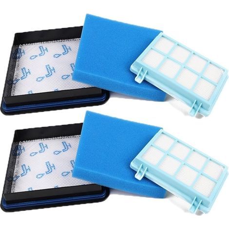 Ersatzfilterset für Staubsauger, FC8010/02 Compact und Active, kompatibel mit Philips FC9550 FC9571 FC9588 FC9328 FC9330 FC9349 FC9350 (Farbe: 2 Sets) (1/5)