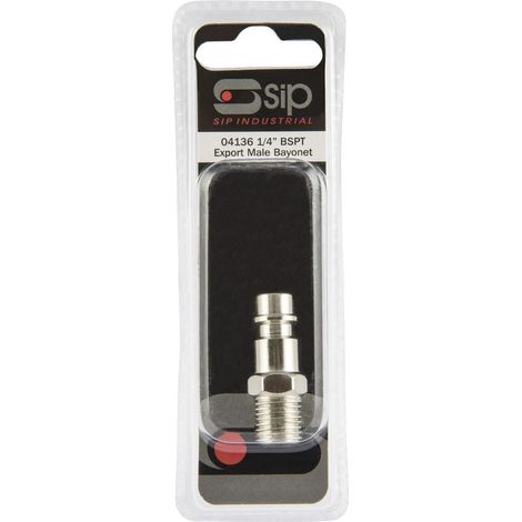 SIP Type 25 Euro Plug Adaptor 1/4" BSP Male Thread - L3 x W4.5 x H14 cm