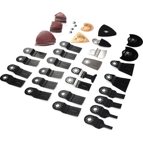 Kit 120 lames oscillantes pour outils multifonctions, rechange rapide et robuste, scie pour couper métal, bois et plastique (1/5)