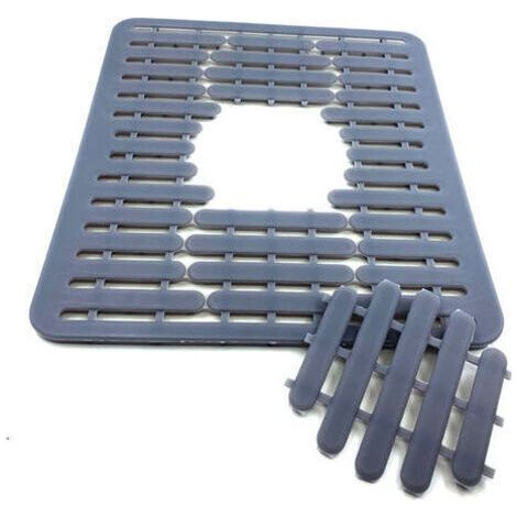32.5x28.7x1.1cm,gris– Tapis de fond d'évier en silicone ou protège évier - Petit format (1/4)