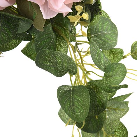 Décorations de porte, de dossier de chaise et de table en fleurs artificielles de qualité supérieure - ornements de porte en rose blanche ivoire (longueur maximale 60 cm, flexible pour l'expédition). (1/5)