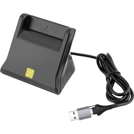 Lecteur USB CAC version verticale DOD Militarys Common Access CAC Lecteur de cartes Plug and Play compatible avec Windows Mac OS Linux (1/5)