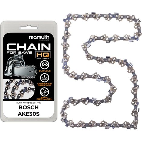 Chaîne de scie 30cm 1.1mm 3/8" 45TG pour Bosch AKE30S (1/4)