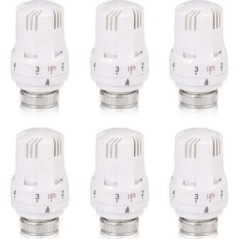 Tête thermostatique radiateur - PZCC - M30 x 1,5 - 6 pièces - Puce intelligente - 5 niveaux (1/4)