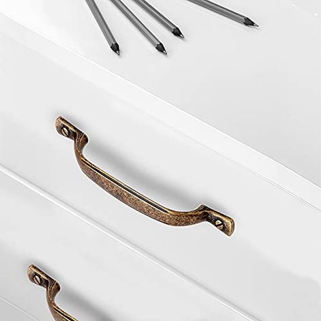 Poignée pour meuble - CC 96mm - zamak - finition bronze - Set de 20 pièces (1/3)
