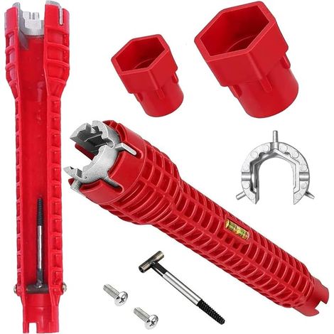 Faucet Wrench Tool Multifunction Faucet and Sink Install Plumbing Pipe Wrench Tool Sink Faucet Installation Tool for Sink Bathroom Kitchen