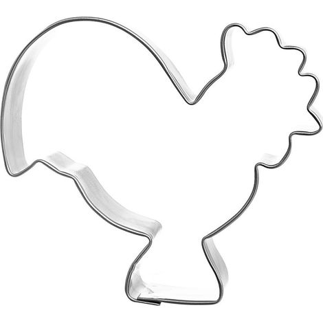 Ausstechform in Form eines Hahns aus Stahl, 6,5 cm (1/2)