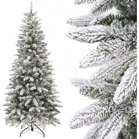 Albero Natale Innevato Neve Artificiale 180 cm con Supporto (1/5)