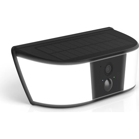 Caméra de Surveillance Extérieure WiFi Solaire 2K, Caméra Sans Fil avec Projecteur, Détection Humaine, Vision Nocturne HD, Audio Bidirectionnel, Alarme Intégrée (1/5)