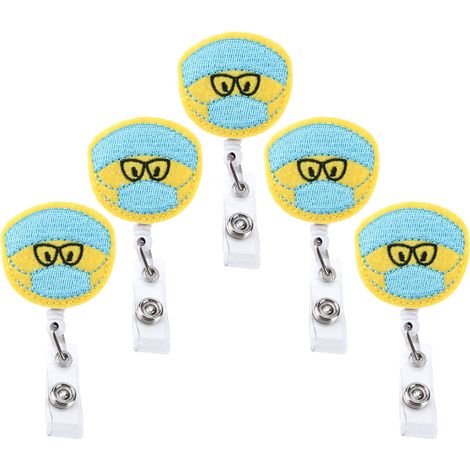 5 Pièces Badge Magnétique en Tissu Brodé Mâchoire de Crocodile pour Tenue Médicale Homme (1/5)