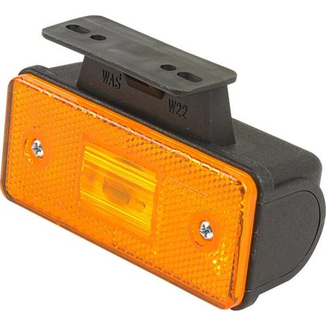Faro di posizione a LED, rettangolare, 12/24V arancione, a vite Waś 1400690555 (1/5)