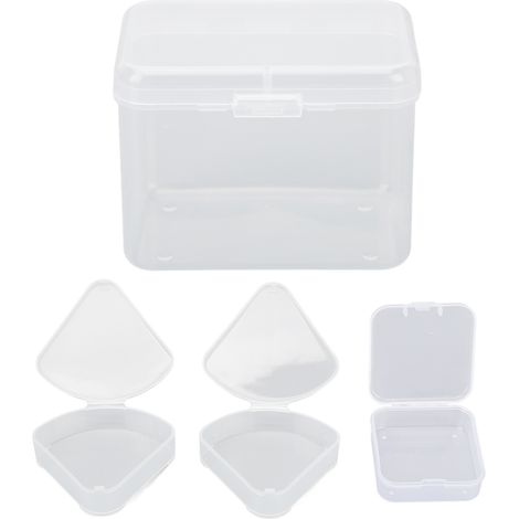 Étui de rangement imperméable pour 4 éponges à maquillage, formes variées, transparent et portable (1/5)