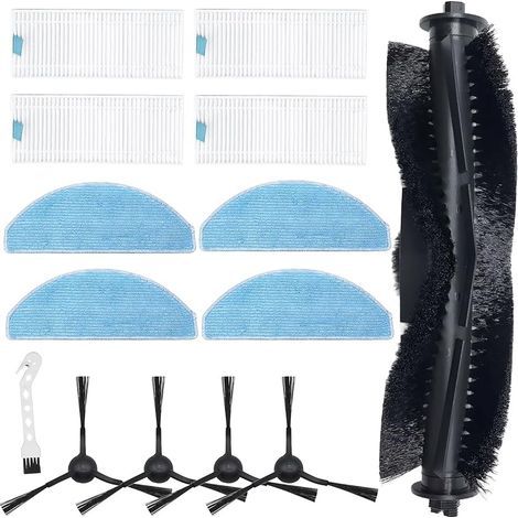 KimSin Accessoires pour Laresar Mars 01 pièces de rechange pour aspirateur robot, brosse rotative + 4 filtres + 4 Chiffon nettoyage + 6 brosses latérales (1/5)