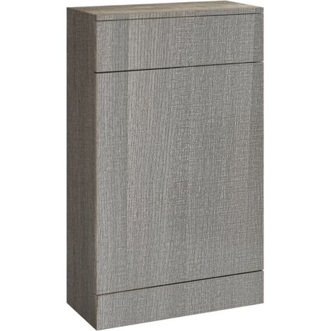 Orbit Ambience Back to Wall WC Unit 500mm Wide - Grey Oak (1/2)