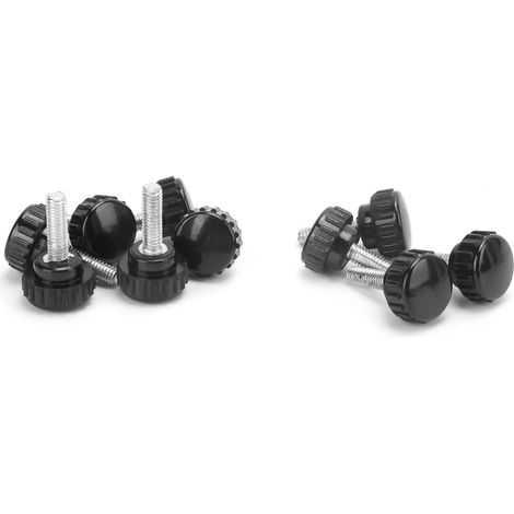 10 pièces Bouton de serrage, gabarit de boulon, poignée de tour, écrou à torsion, filetage droit, poignée de blocage M6x20x20 (1/5)