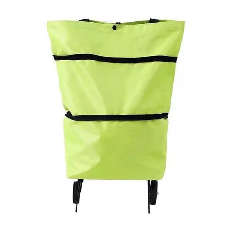 Bolsa de compras plegable, Bolsa de compras portátil con ruedas, Bolsa de compras plegable reutilizable, viajes cortos, Verde (1/5)