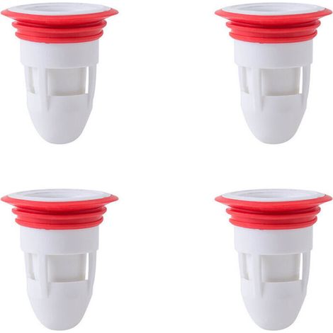 4 Stück Geruchsverschluss für Abwasserkanal Dusche Bodenablauf Bodenabfluss Anti-Rücklauf 41-50mm - Weiß (1/5)