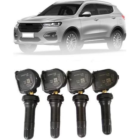 (noir) 4 capteurs de pression des pneus pour véhicules, 433 MHz, 3641100XKR02A, compatibles avec Great Wall, Haval 2019, F7, H6, WEY, VV5, VV6, VV7 et Chrysler. (1/5)