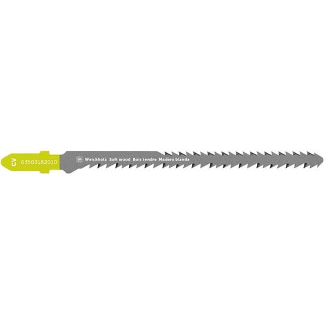 Lame de scie sauteuse Jig 26 AS bois CV 95 T2.2/3.2 SW CC.Pour Bois, bois tendre, bois de construction, plans de travail de cuisine, contreplaqué, multiplex, panneaux lattés, MDF.VE=5 pcs. (1/5)