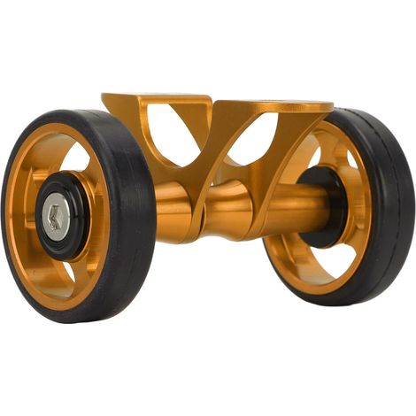 Easywheel Schutzblech für Brompton Dahon Falträder, Doppelrollenrad, goldfarben (1/5)