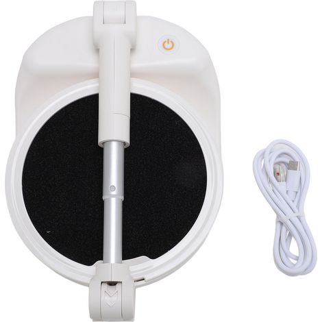 Ortviai Purificateur d’air et ventilateur de bureau pliable, rechargeable, 3 vitesses, réglable en hauteur, blanc
