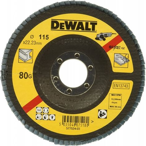 DEWALT - Disque a lamelles grain 80 ø 115 mm (1/2)