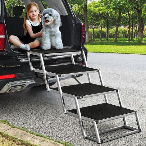 Hundetreppe 4 Stufen extra breit klappbar bis 100kg für Auto & SUV (1/5)