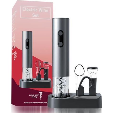 Rechargeable 6-in-1 Electric Corkscrew - USB Bottle Opener Set - Original Christmas Gift (1/5)