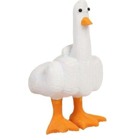 Statue de canard humoristique « Duck You » en résine pour la maison ou le bureau – Cadeau fantaisie (1/4)