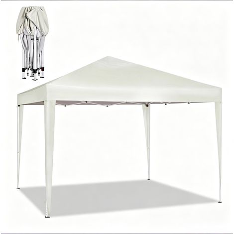 Pavillon pliant 3x3 m en tissu Oxford 210D avec structure métallique et sac de transport (1/5)